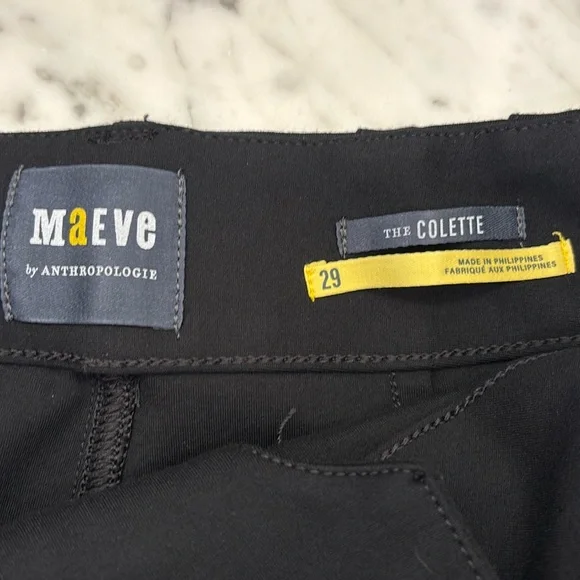 Women's Anthro Maeve Colette Pants in Black, Size 29 - Picture 3 of 6